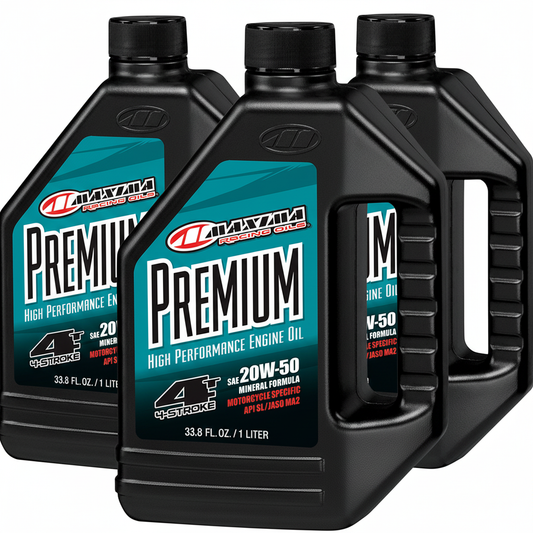 MAXIMA RACING OIL Premium Mineral 4T Oil 20W - 50 1Qt - 3 Pack - Kelly Motorsports