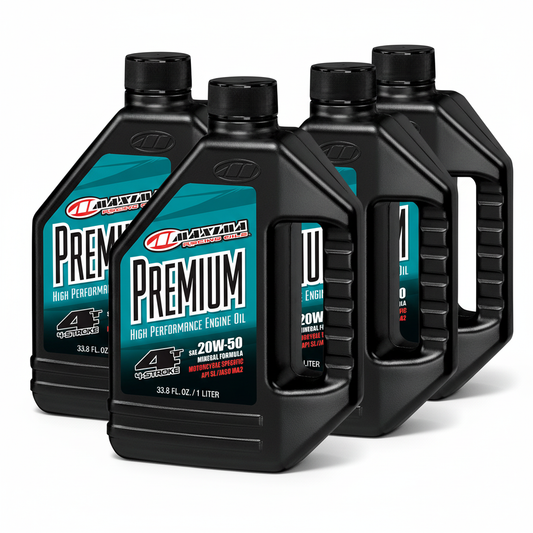 MAXIMA RACING OIL Premium Mineral 4T Oil 20W - 50 1Qt - 4 Pack - Kelly Motorsports