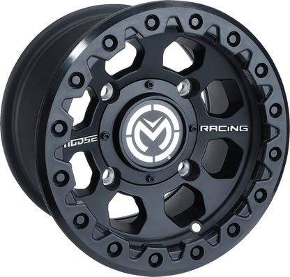 Moose Offroad 23MO127136SB4 12x7 Black Front Wheel with Center Caps - Kelly Motorsports