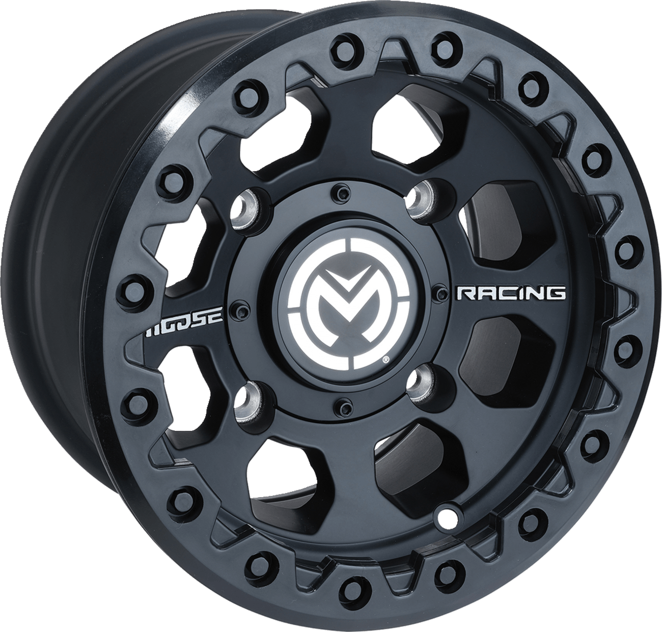 Moose Offroad 23MO147110SB54 14x7 Black Wheel for Front and Rear - 5+2 Bolt Pattern - Kelly Motorsports