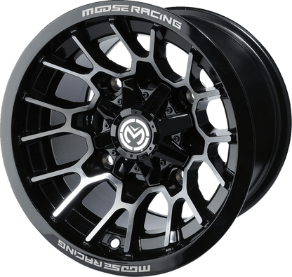 Moose Offroad 24x7 Black Wheel with Center Caps - Part 24147136GBMF54 - Kelly Motorsports