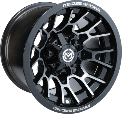 Moose Offroad 24x7 Black Wheel with Center Caps - Part 24147136GBMF54 - Kelly Motorsports