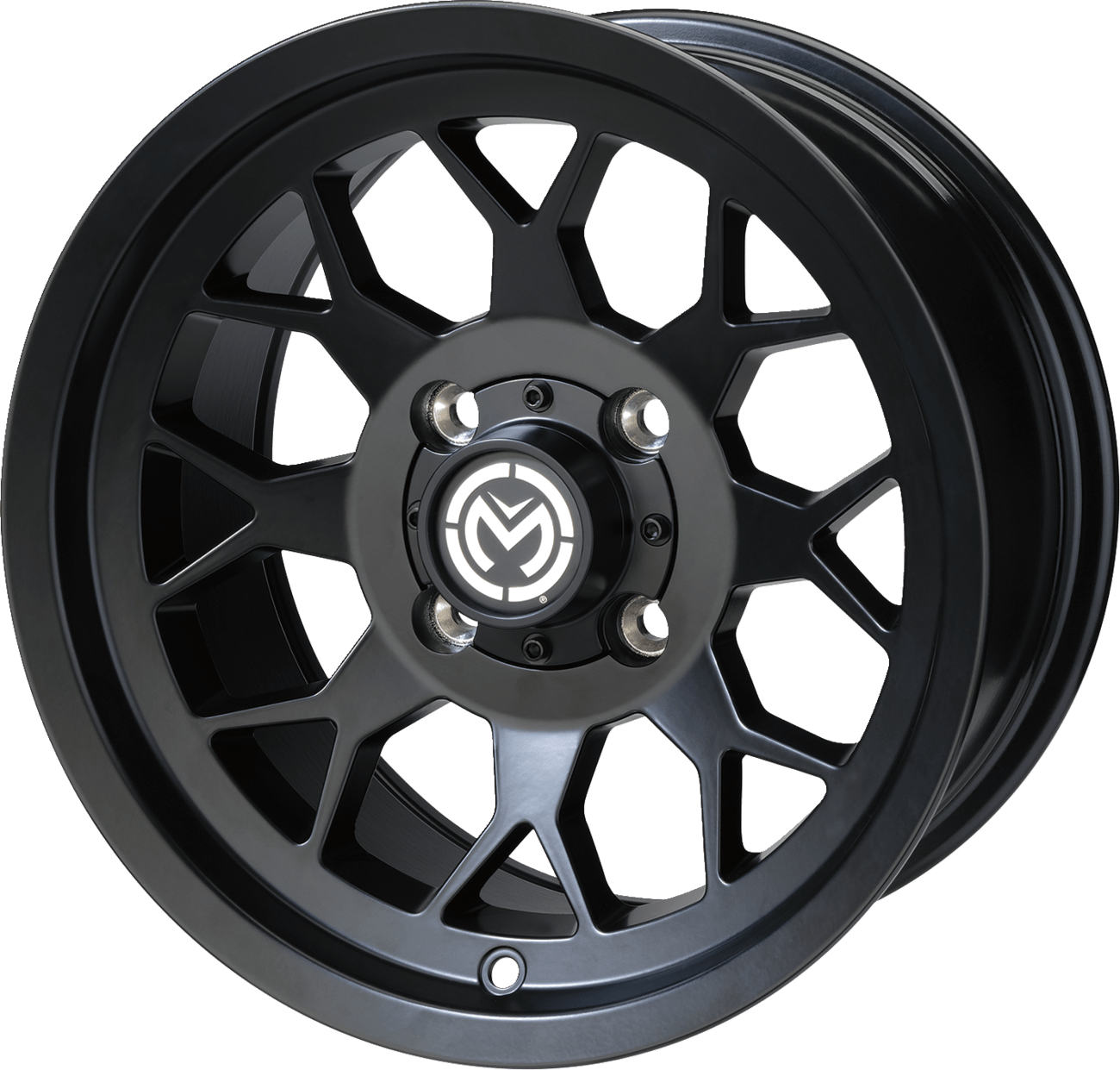 Moose Offroad 27X Wheel - 14x7 Inches, Black Finish, 4/156 Bolt Pattern - Part Number 27MO147156MB4 - Kelly Motorsports