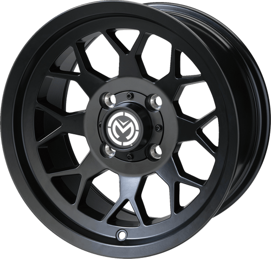 Moose Offroad 27X Wheel - 14x7 Inches, Black Finish, 4/156 Bolt Pattern - Part Number 27MO147156MB4 - Kelly Motorsports