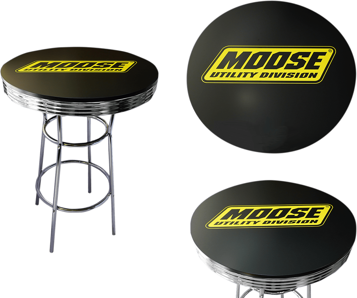 MOOSE OFFROAD 30-inch Round Pub Table X80-6024MU with MDF Top and Black Polyurethane Coating - Kelly Motorsports