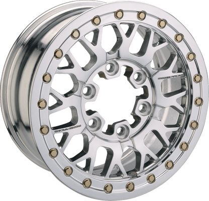 Moose Offroad 346X Beadlock Wheel - 15x7 Inch, 6-Lug, Silver Finish, Part Number 346BLMO 157655P54 - Kelly Motorsports