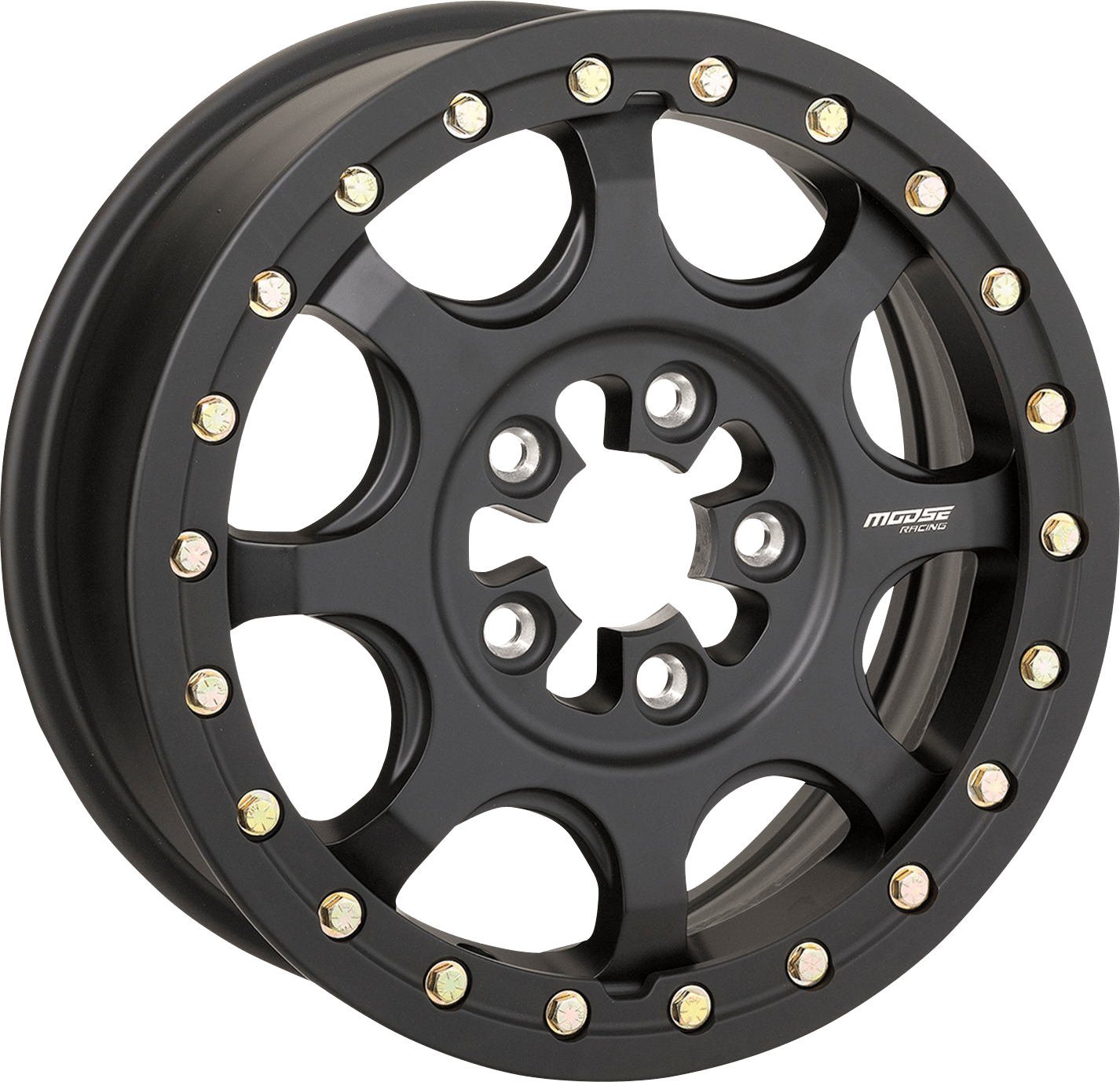 MOOSE OFFROAD 351X 15x7 Satin Black Beadlock Wheel for Polaris RZR Pro R/Turbo R and More - Kelly Motorsports