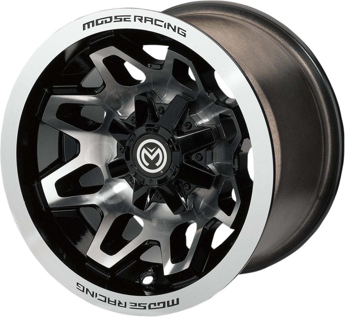 Moose Offroad 416X Machined Black 12x7 Wheel for 4x110 Vehicles - Front - Kelly Motorsports