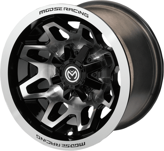 Moose Offroad 416X Rear Machined Black Wheel - 14x8 4/110 for Off-Road Vehicles - Kelly Motorsports
