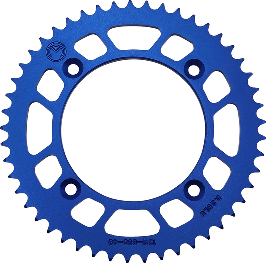Moose Offroad 49-Tooth Aluminum Rear Sprocket for Husqvarna/KTM - Blue (Part 1211-895-49-12) - Kelly Motorsports