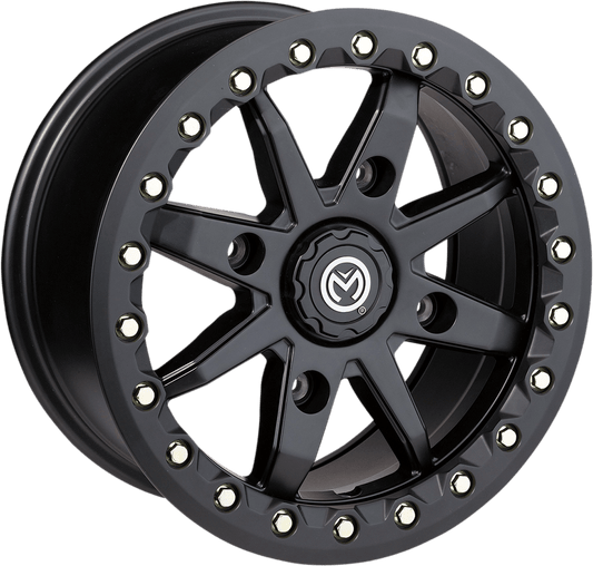 Moose Offroad 544X Beadlock Wheel - 14x7 Inch Black Off-Highway Wheel for 4/110 Bolt Pattern - Kelly Motorsports