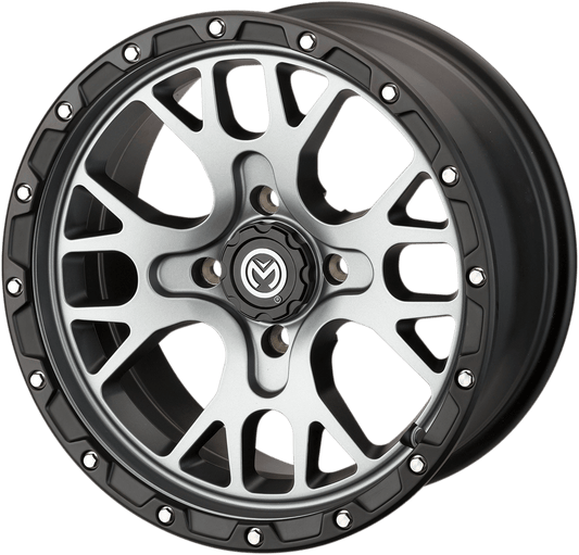 Moose Offroad 545X Gray 14x7 Wheel for Front and Rear - 4/110 Bolt Pattern, 5+2 Offset - Kelly Motorsports