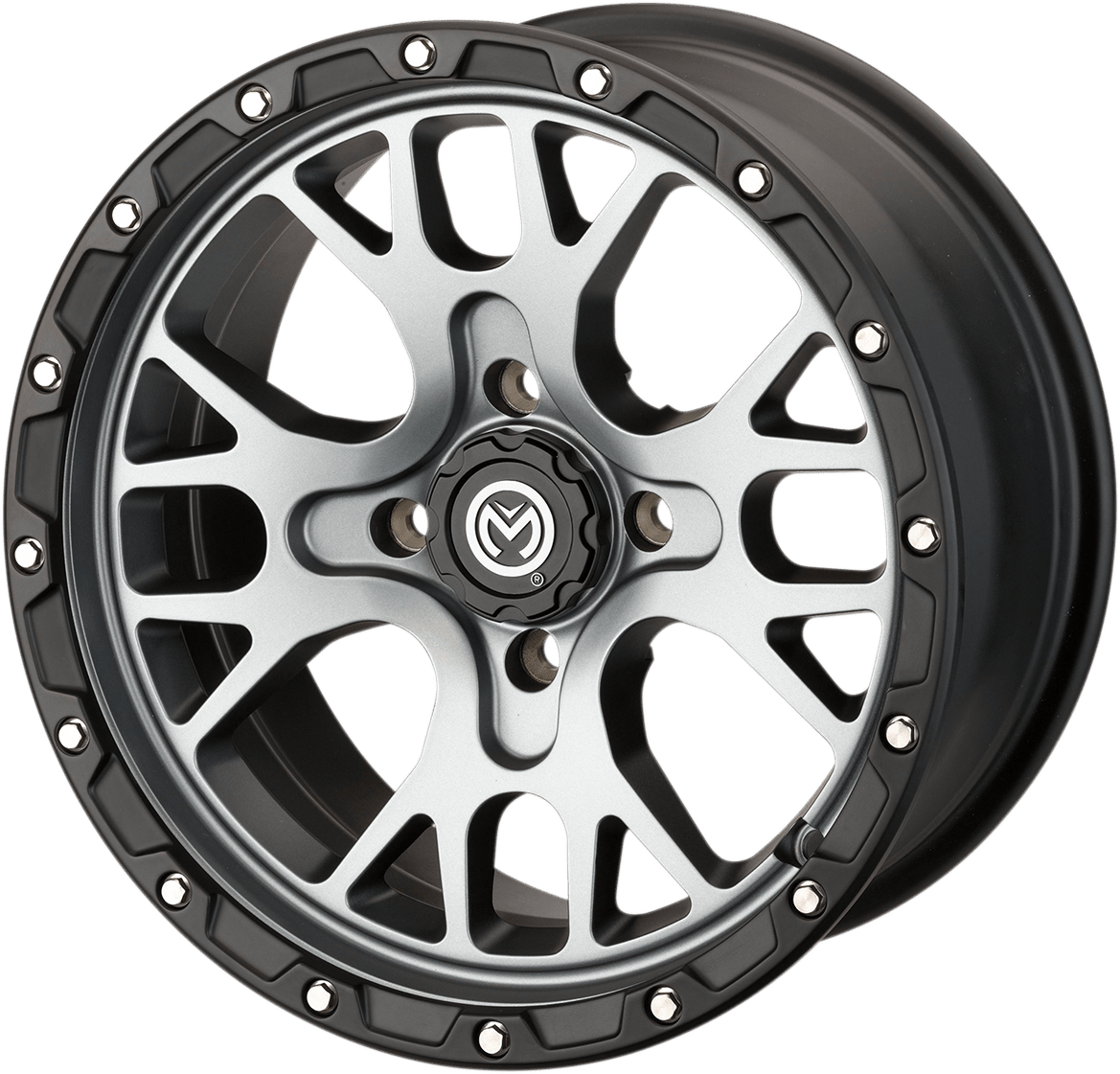 Moose Offroad 545X Gray 14x7 Wheel for Front and Rear - 4x136 Bolt Pattern - Kelly Motorsports