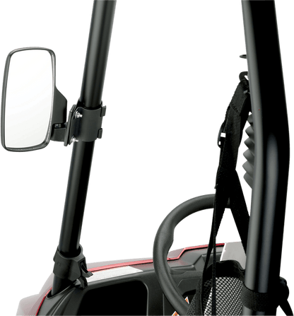 Moose Offroad 56-18081A Side View Rectangle Mirror in Black with Pivoting Clamp - Kelly Motorsports