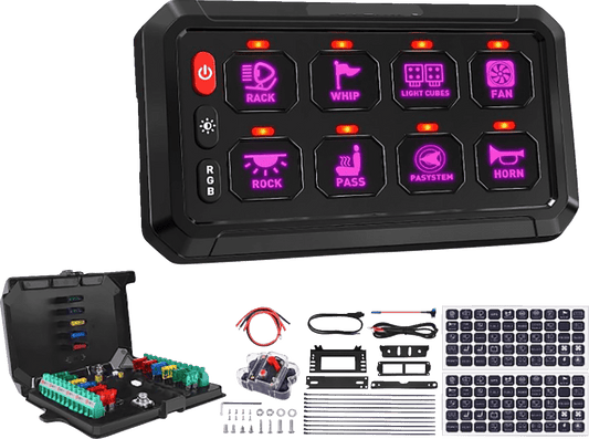 MOOSE OFFROAD 8-Position Dimmable LED Touch Control Panel 90-100-PU - Kelly Motorsports