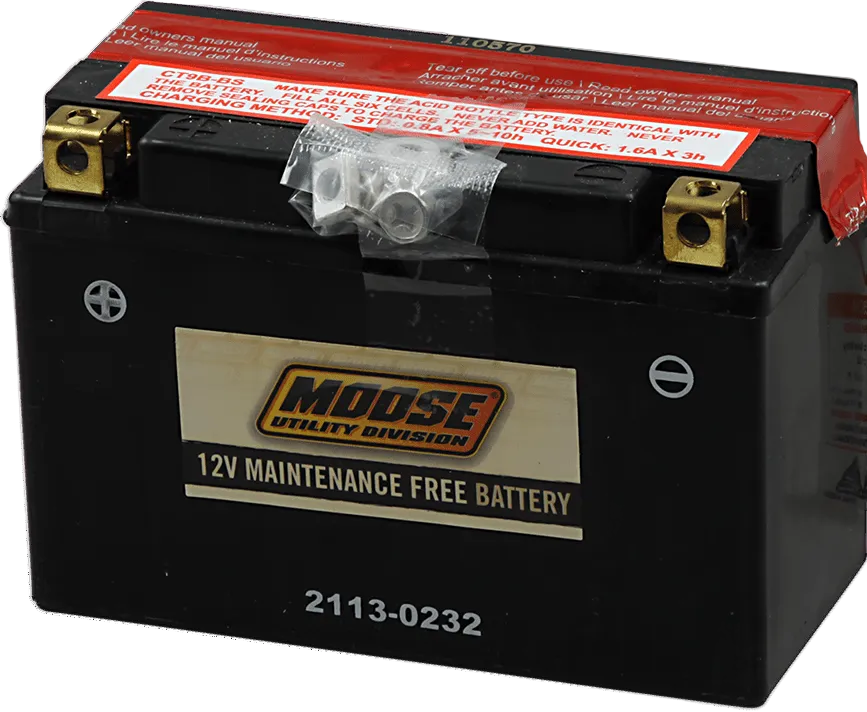 MOOSE OFFROAD AGM Battery YT9B-BS MT9B-BS - Heavy-Duty Maintenance-Free 12V Marine and Off-Road Power Source - Kelly Motorsports