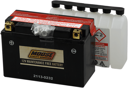 MOOSE OFFROAD AGM Battery YT9B-BS MT9B-BS - Heavy-Duty Maintenance-Free 12V Marine and Off-Road Power Source - Kelly Motorsports