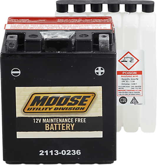 MOOSE OFFROAD AGM Battery YTX14AHL-BS MTX14AHL-BS – Heavy-Duty 12V Maintenance-Free Power Solution - Kelly Motorsports