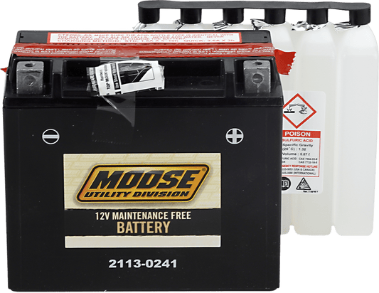 Moose Offroad AGM Battery YTX20HL-BS (Part Number: MTX20HL-BS) – Heavy-Duty Maintenance-Free 12-Volt Power Source - Kelly Motorsports