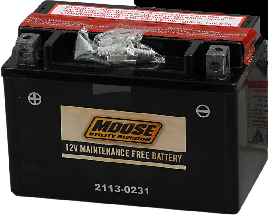 Moose Offroad AGM Battery YTX9-BS MTX9-BS - Heavy-Duty Maintenance-Free 12V Power Source - Kelly Motorsports