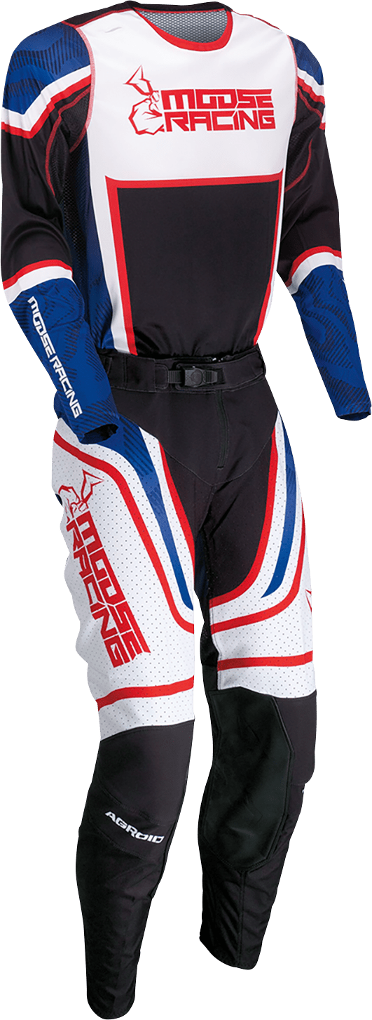 Moose Offroad Agroid Jersey 3XL - Red, White, Blue & Black - Lightweight Performance Ride Shirt - Kelly Motorsports