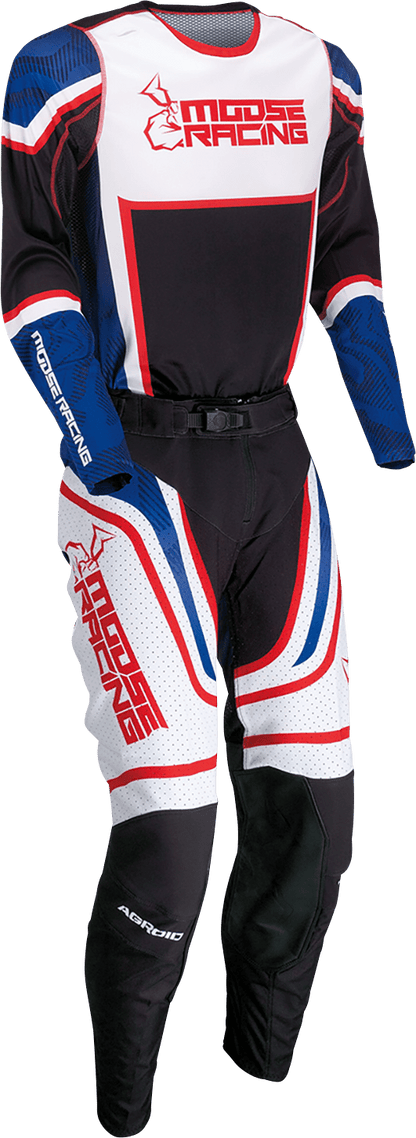 Moose Offroad Agroid Jersey 3XL - Red, White, Blue & Black - Lightweight Performance Ride Shirt - Kelly Motorsports