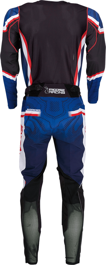Moose Offroad Agroid Jersey 3XL - Red, White, Blue & Black - Lightweight Performance Ride Shirt - Kelly Motorsports
