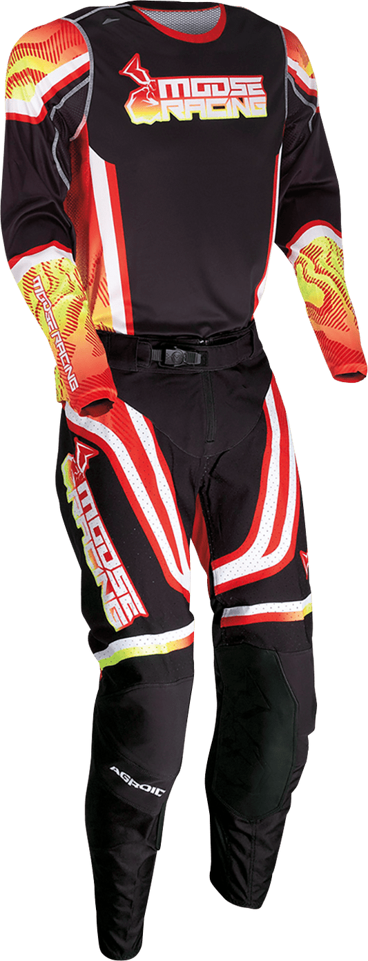 Moose Offroad Agroid Jersey - Red, Yellow & Black, Size Large - Part 2910-7392 - Kelly Motorsports