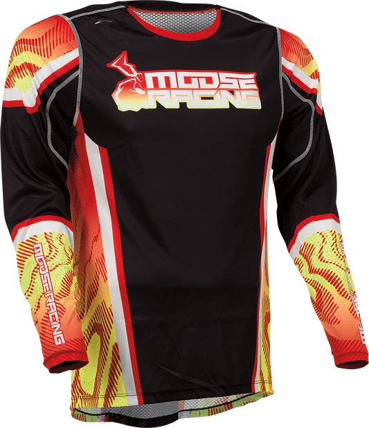 Moose Offroad Agroid Jersey - Red, Yellow & Black, Size Large - Part 2910-7392 - Kelly Motorsports