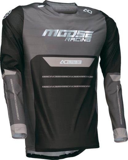 Moose Offroad Alpha One Jersey Black/Gray Large - Part Number 2910-8299 - Kelly Motorsports