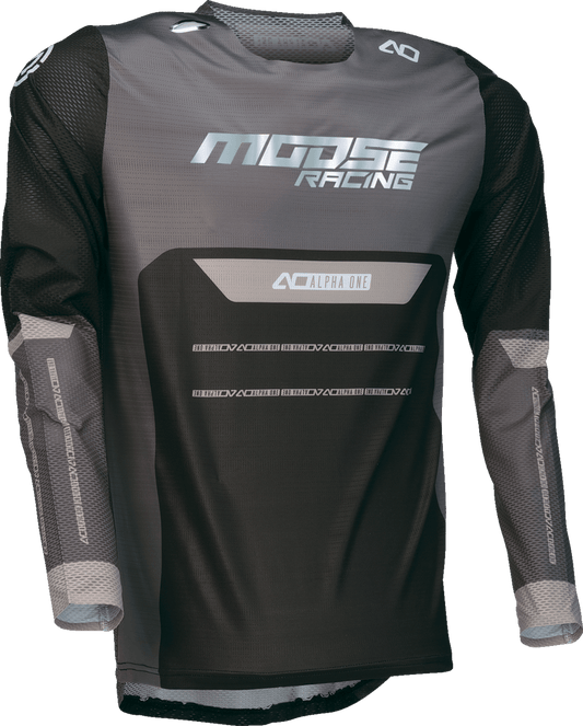 Moose Offroad Alpha One Jersey Black/Gray Large - Part Number 2910-8299 - Kelly Motorsports