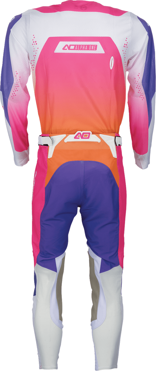 MOOSE OFFROAD Alpha One Jersey - Orange/Purple 2XL | Lightweight Breathable Polyester with Mesh Panels - Kelly Motorsports