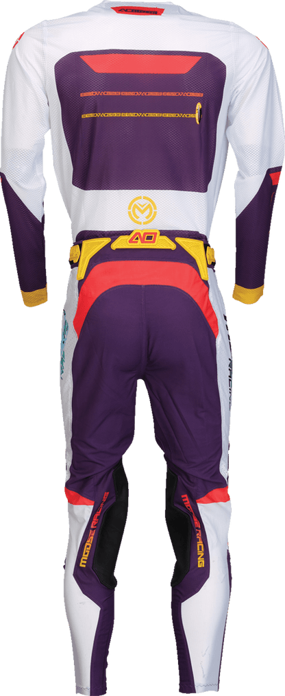 MOOSE OFFROAD Alpha One Jersey - Purple/Red, Size XS - Lightweight, Breathable Polyester with Mesh Panels - Kelly Motorsports