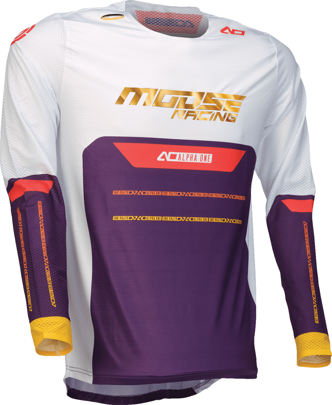 MOOSE OFFROAD Alpha One Jersey - Purple/Red, Size XS - Lightweight, Breathable Polyester with Mesh Panels - Kelly Motorsports