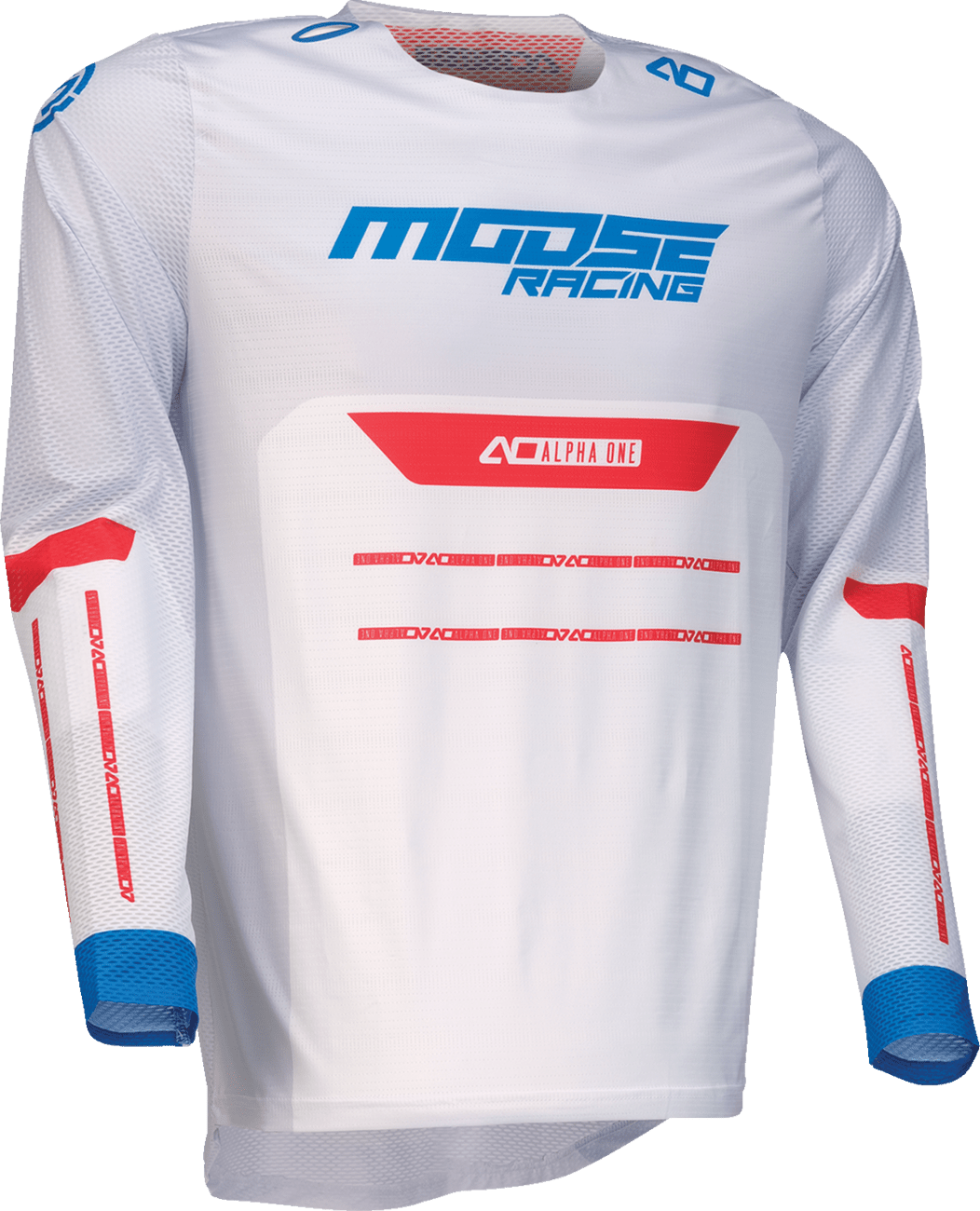 Moose Offroad Alpha One Jersey - Red, White & Blue, Medium (Part No. 2910-8326) - Kelly Motorsports