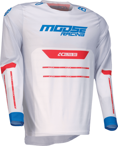 Moose Offroad Alpha One Jersey - Red, White & Blue, Medium (Part No. 2910-8326) - Kelly Motorsports