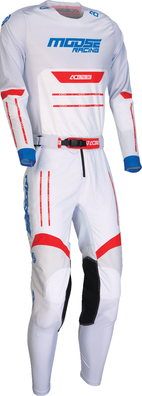 Moose Offroad Alpha One Jersey - Red, White & Blue, Medium (Part No. 2910-8326) - Kelly Motorsports