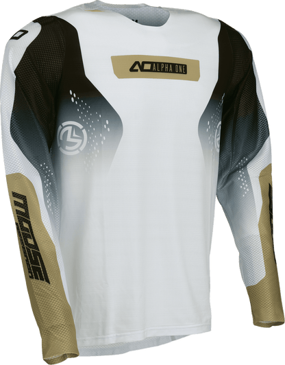 MOOSE OFFROAD Alpha One Jersey - Tan and Black, Large - Part 2910-8803 - Kelly Motorsports