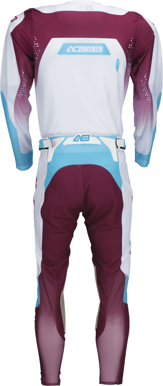 Moose Offroad Alpha One Pants - White and Purple, US Size 26 Slim (Part 2901-12952) - Kelly Motorsports