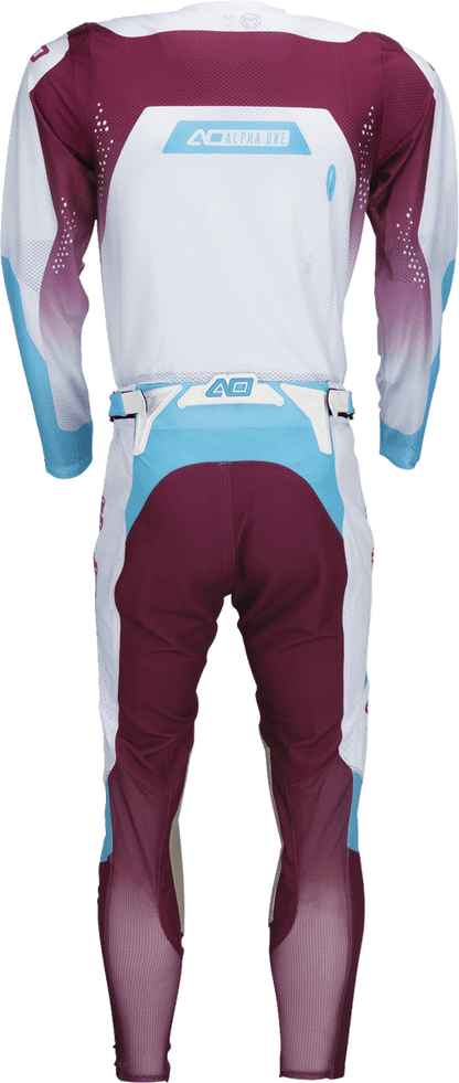 Moose Offroad Alpha One Pants - White and Purple, US Size 26 Slim (Part 2901-12952) - Kelly Motorsports
