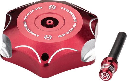 Moose Offroad Aluminum Gas Cap for Honda T03-1132R, Red - Kelly Motorsports