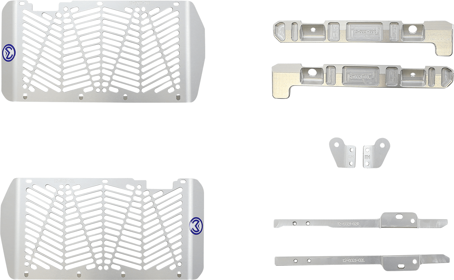 MOOSE OFFROAD Billet Radiator Guards for Honda 12-6021 - Silver - Kelly Motorsports