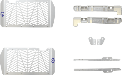 MOOSE OFFROAD Billet Radiator Guards for Honda 12-6021 - Silver - Kelly Motorsports