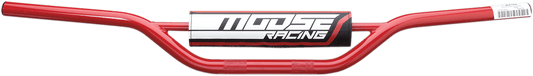 Moose Offroad Carbon Steel 7/8 inch Handlebar for ATV - High Rise, Red (Part Number: H31-6263R) - Kelly Motorsports