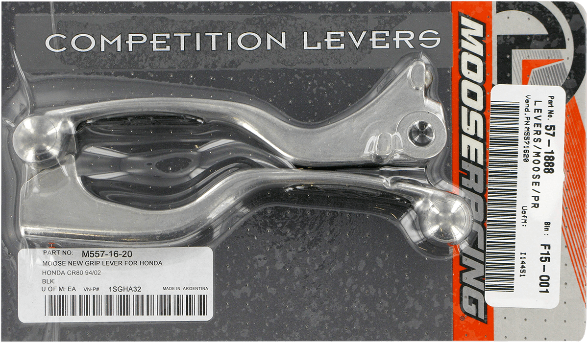 Moose Offroad Competition Lever Set - Black 1SGHA32 for Motorcycle Clutch and Brake - Kelly Motorsports