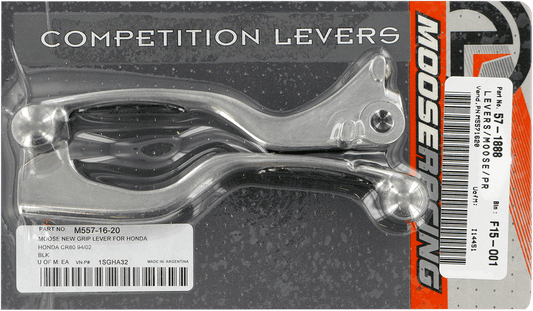 Moose Offroad Competition Lever Set - Black 1SGHA32 for Motorcycle Clutch and Brake - Kelly Motorsports