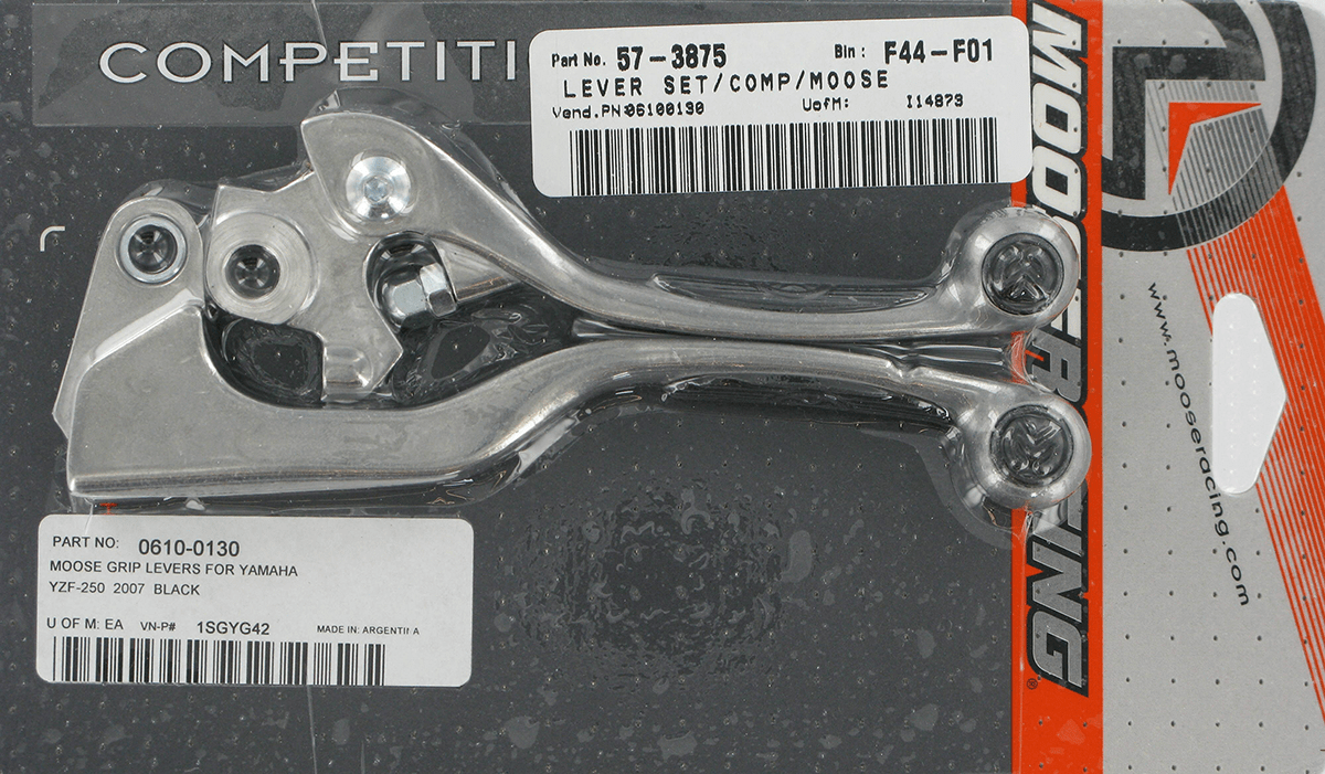 MOOSE OFFROAD Competition Lever Set - Black 1SGYG42 - Kelly Motorsports