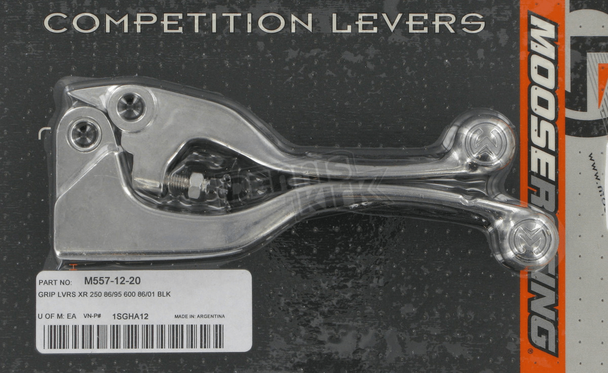 Moose Offroad Competition Lever Set - Black (Part Number 1SGHA12) - Kelly Motorsports