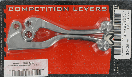 Moose Offroad Competition Lever Set - Black (Part Number: 1SGYG62) - Kelly Motorsports