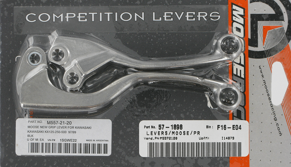 Moose Offroad Competition Lever Set for Motorcycles - Black, Part Number 1SGWE22 - Kelly Motorsports